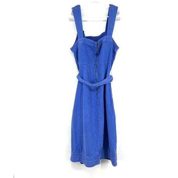 Anthropologie Maeve Elizabeth Dress Blue Button Front Sleeveless - Picture 8 of 12